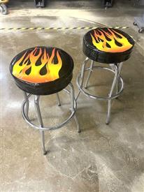 LOT OF QTY (2) SHOP STOOLS